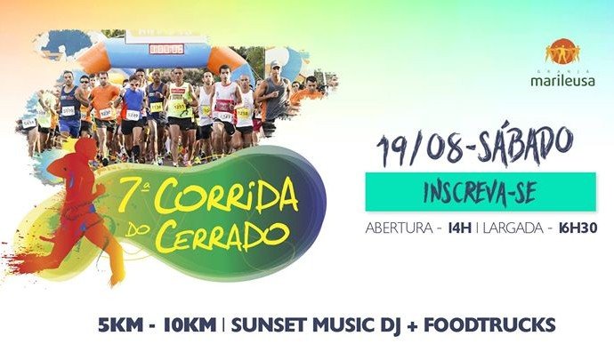 7ª Corrida do Cerrado – Sunset Music acontecerá dia 19 de Agosto em Uberlândia